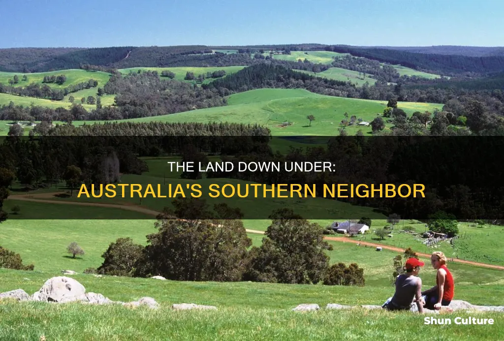 what country is directly south of australia