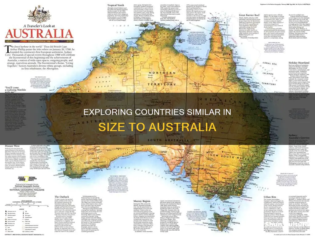 what country is the same size as australia
