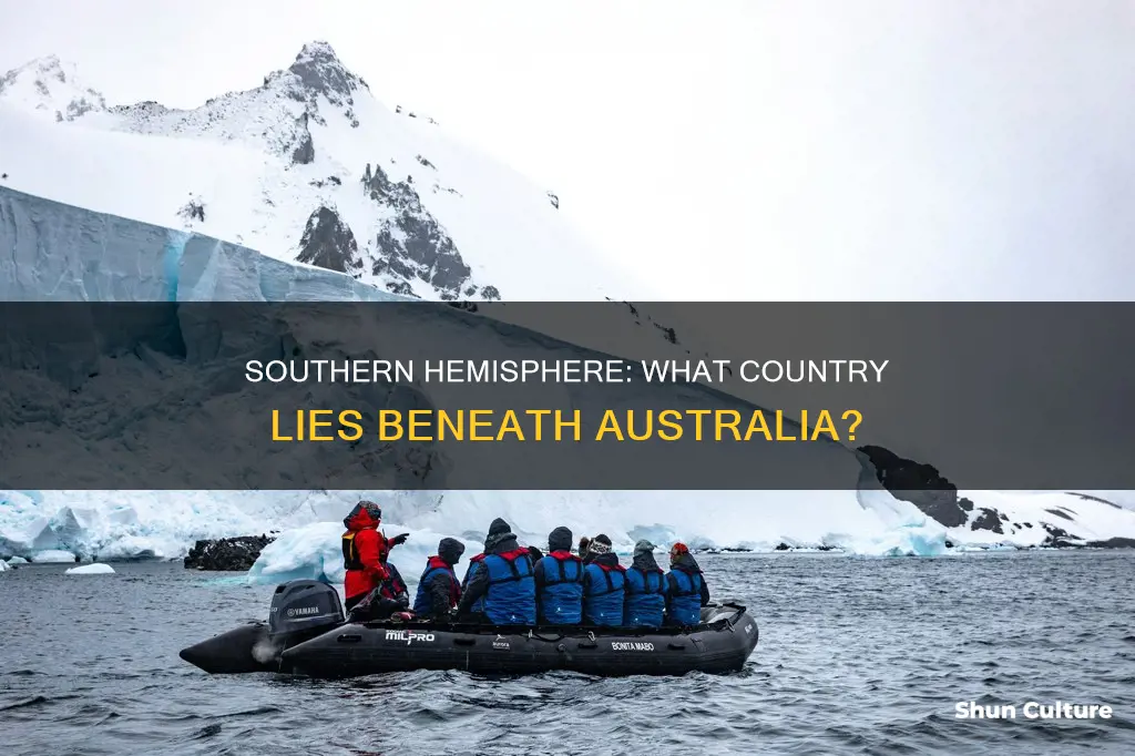 what country is under australia on the map