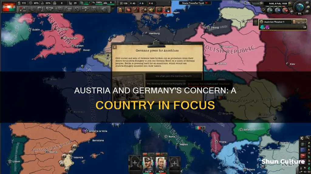 what country was austria and germany worreid about