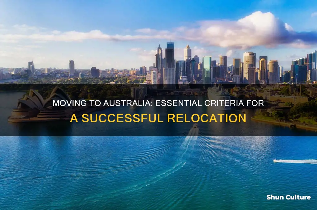 what criteria do I need to move to australia