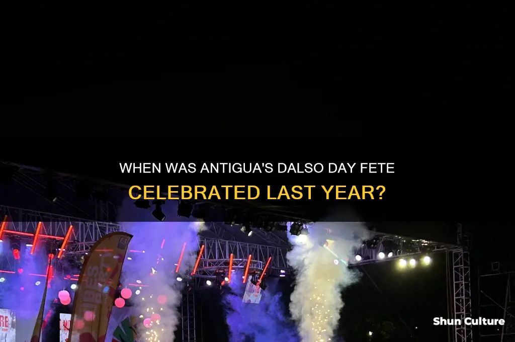 what date was dalso day fete antigua last year
