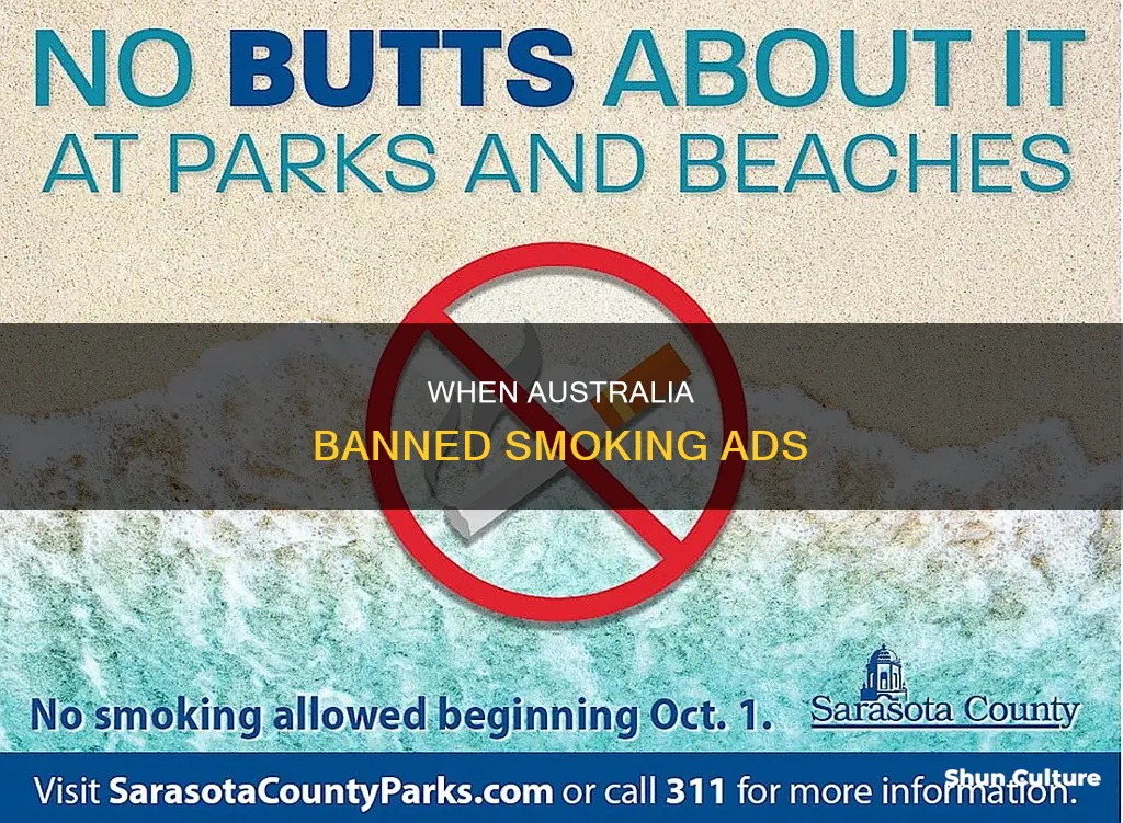 what date was smoking advertising banned in australia