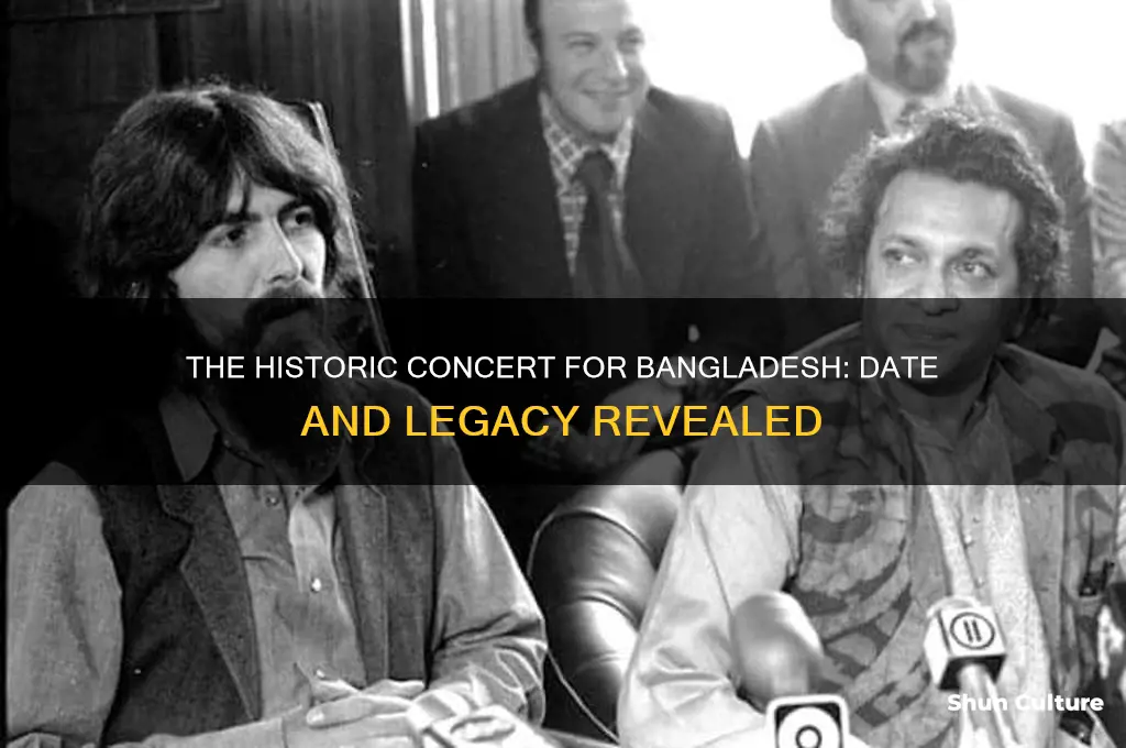 what date was the concert for bangladesh