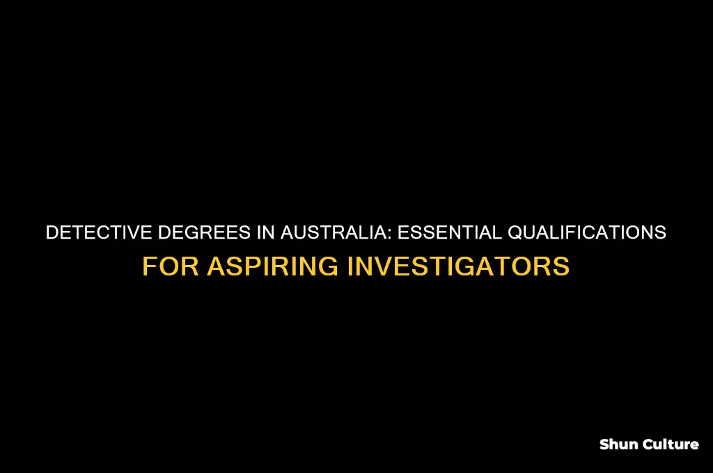 what degree do you need to be a detective australia