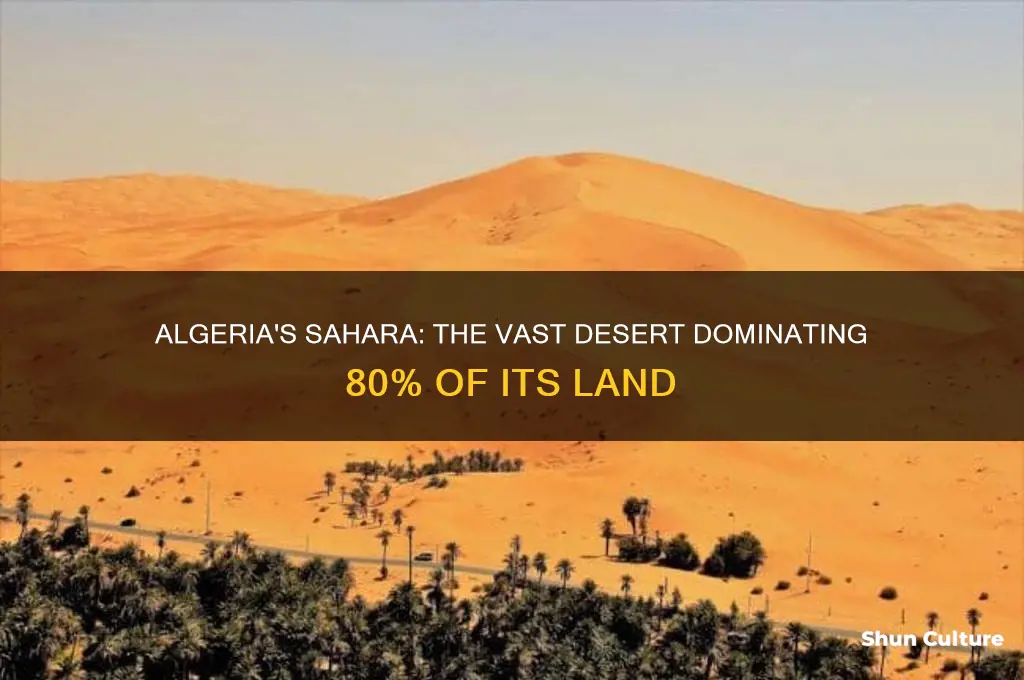 what desert makes up about 80 of algeria