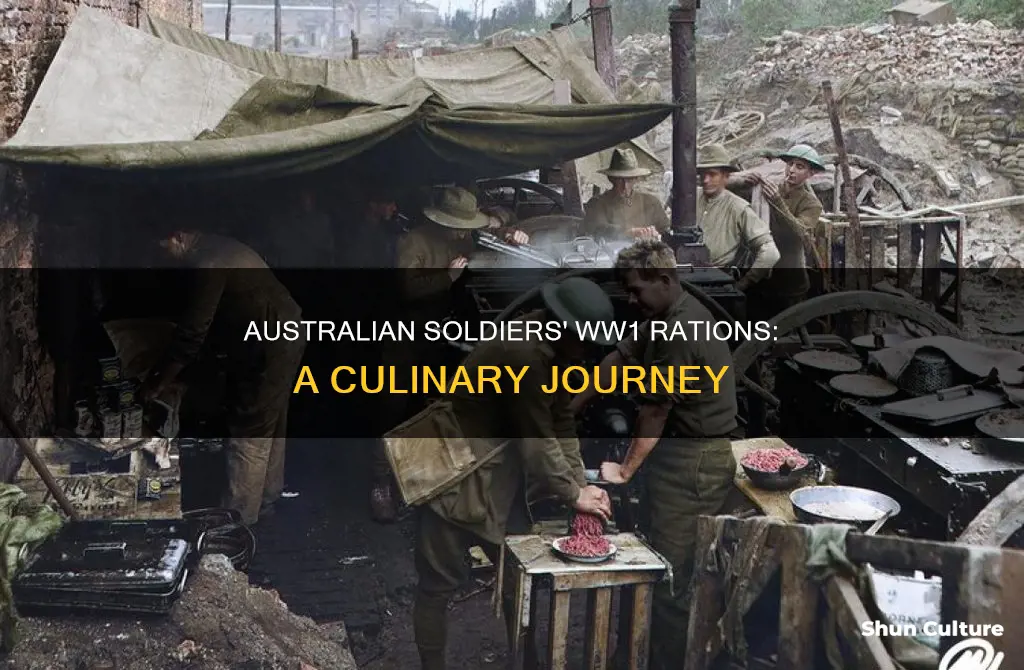what did australian soldiers eat in ww1