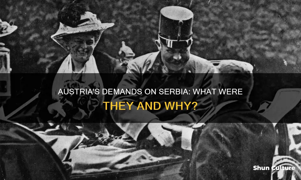 what did austria demand from serbia after the assassination