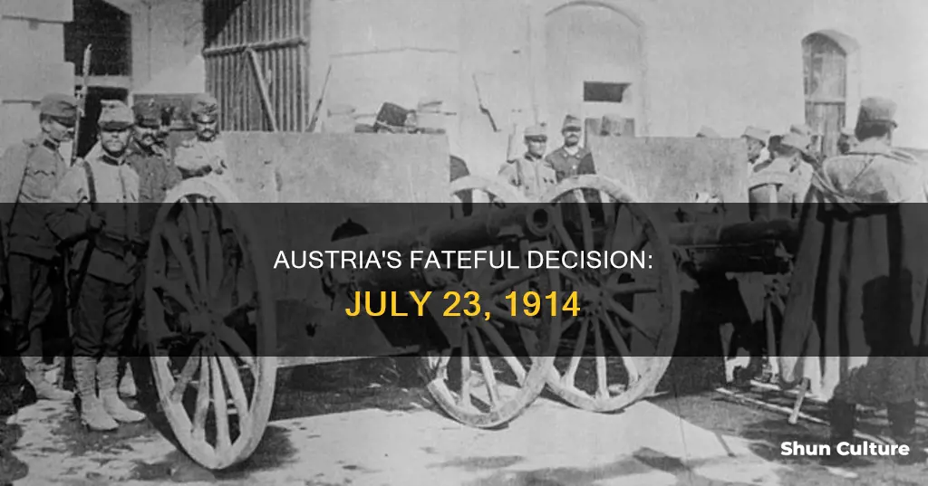 what did austria do on july 23 1914