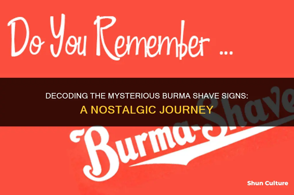 what did burma shave signs say