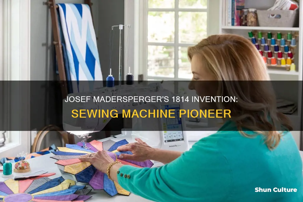 what did the austrian josef madersperger invent in 1814