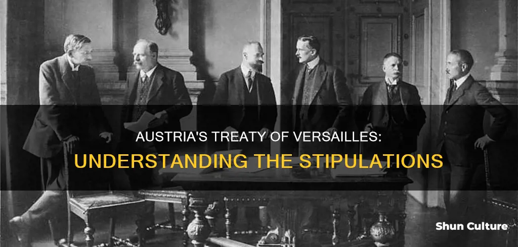 what did the treaty of versailles say about austria