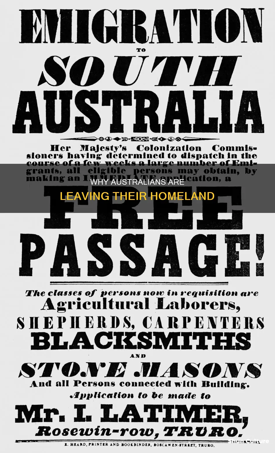 what different fleeing cause people to go out of australia