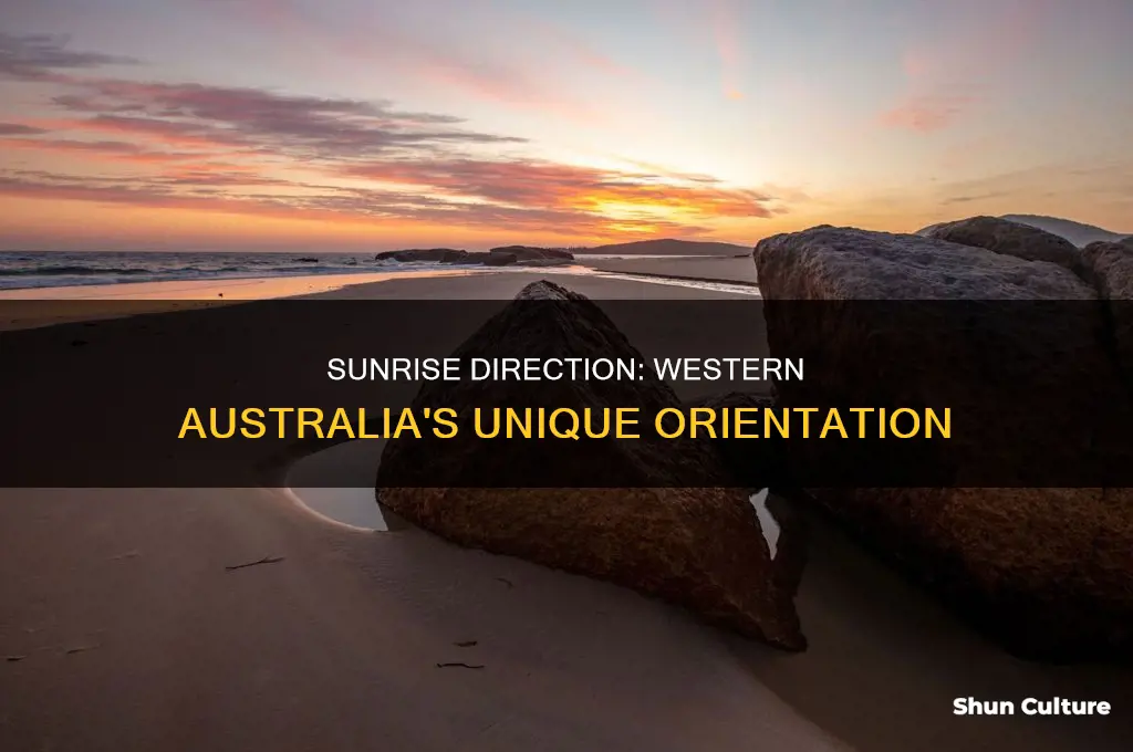 what direction does the sun rise in western australia