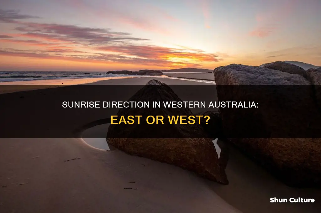 what direction does the sunrise in western australia