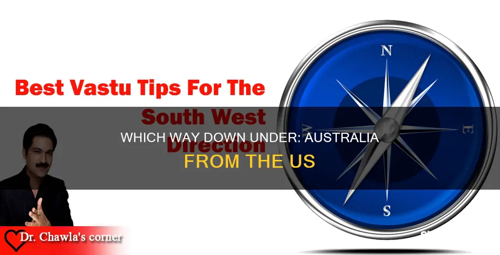 what direction is australia from the united states