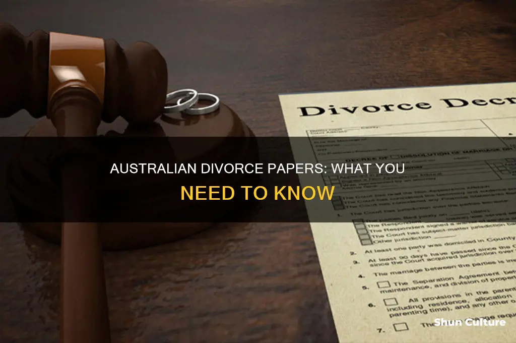 what do australian divorce papers look like