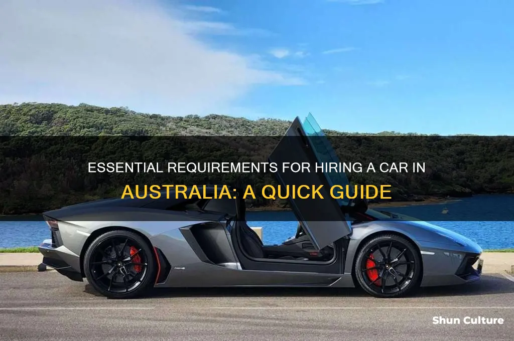 what do I need to hire a car in australia