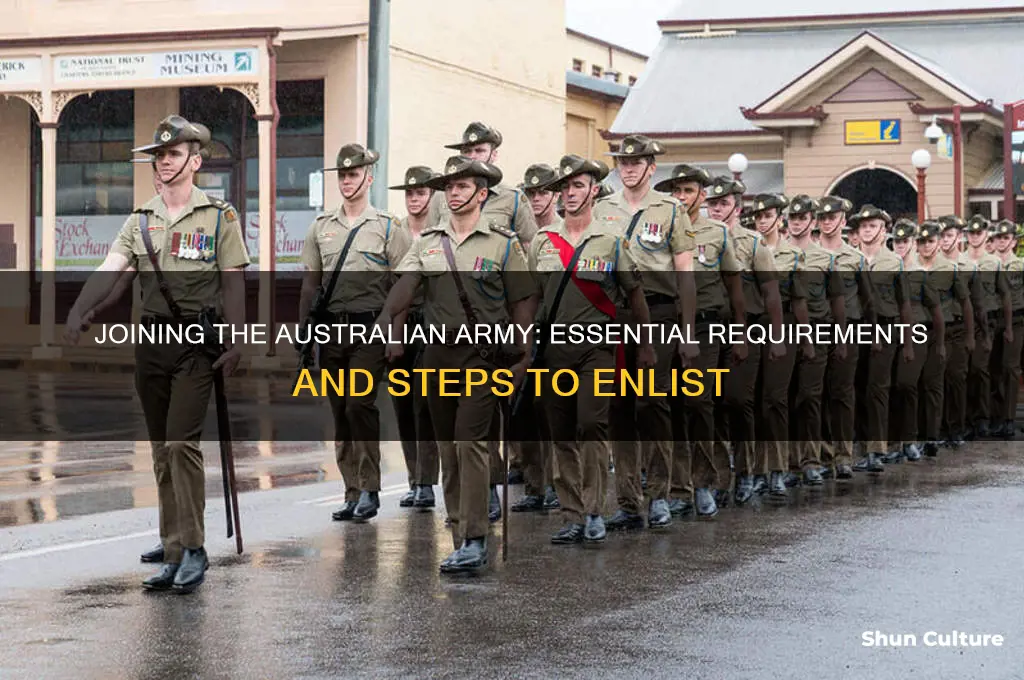 what do I need to join the australian army
