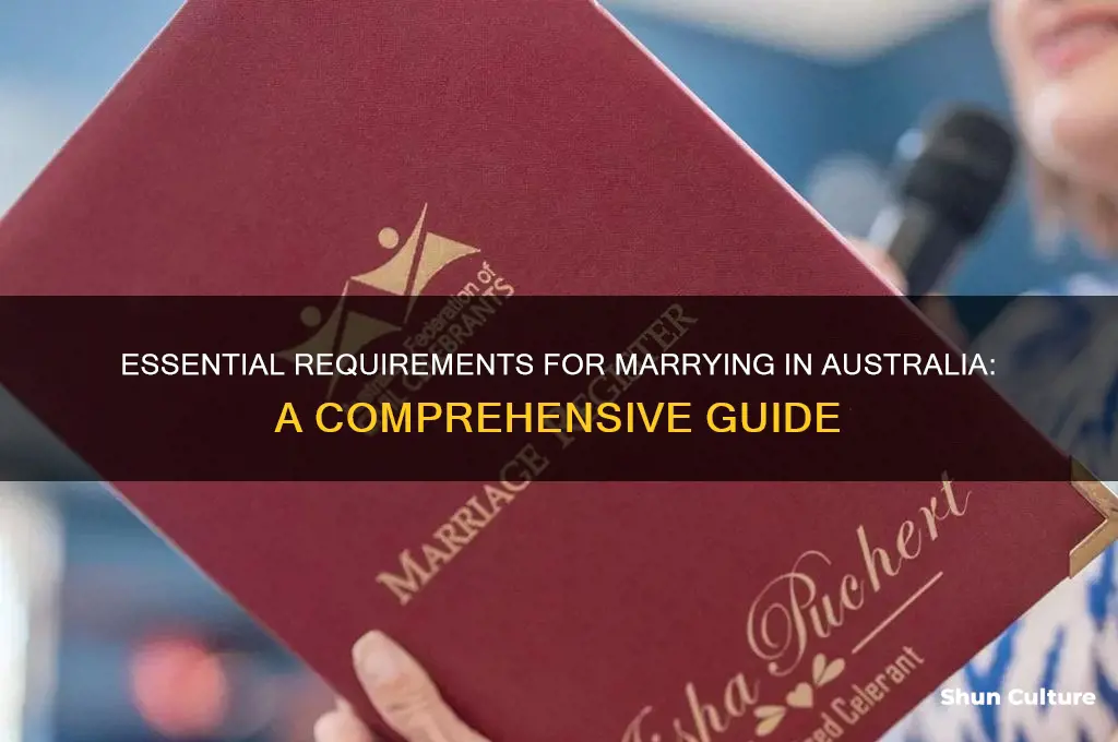 what do I need to marry someone in australia