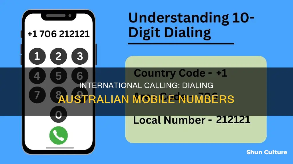 what do I put in front of australian mobile number