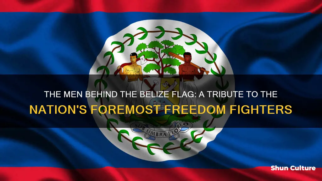 what do the men on the belize flag represent