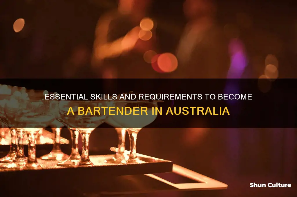what do you need to be a bartender in australia