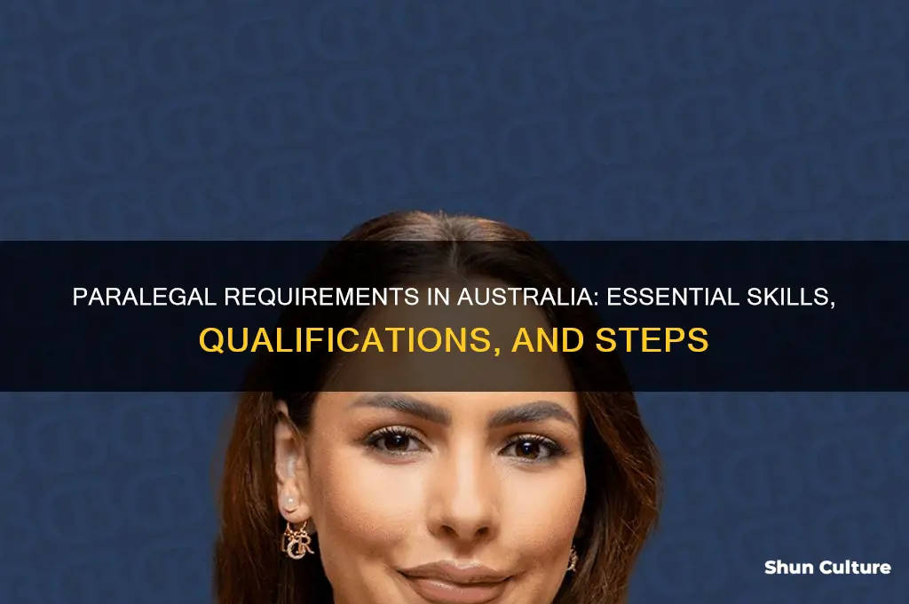 what do you need to be a paralegal in australia