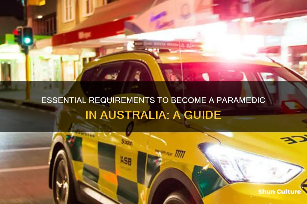 what do you need to be a paramedic in australia
