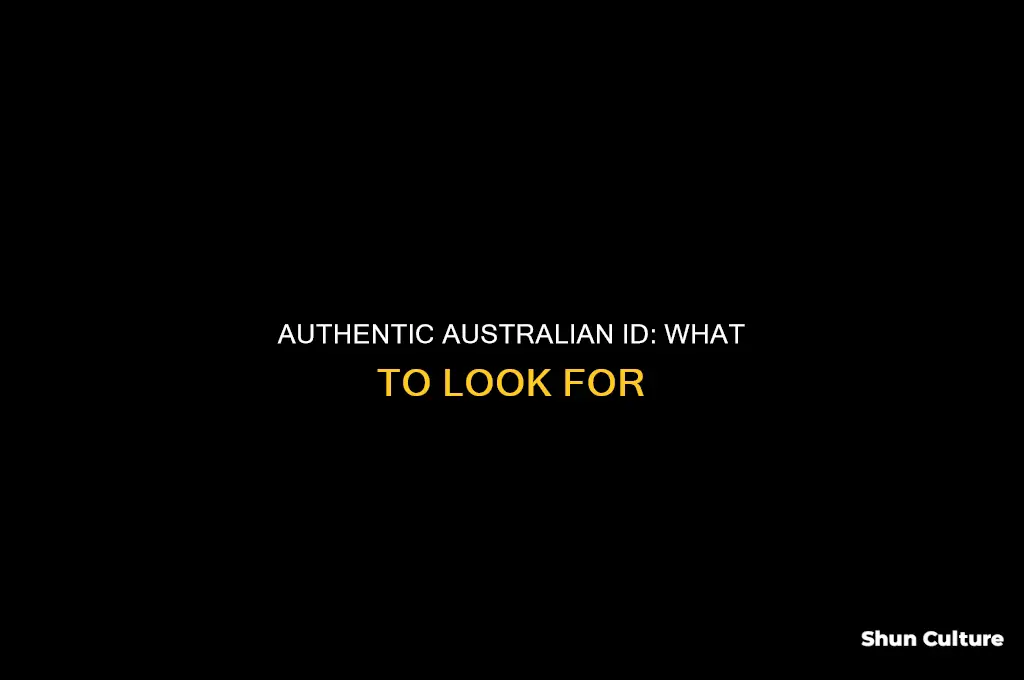 what does a legitimate real australian id card looks like