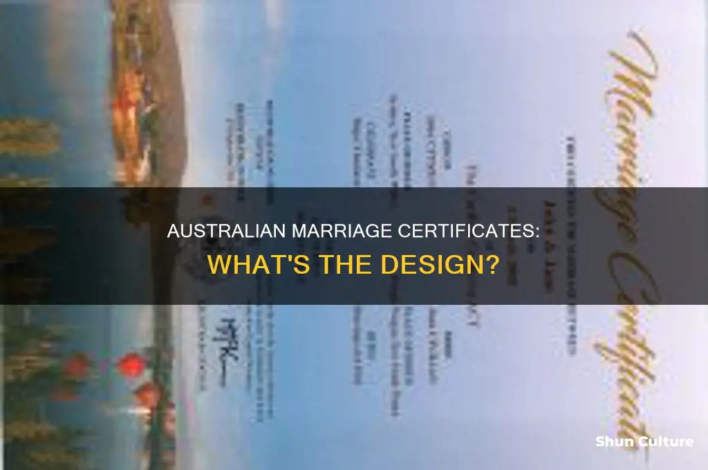 what does a marriage certificate look like in australia