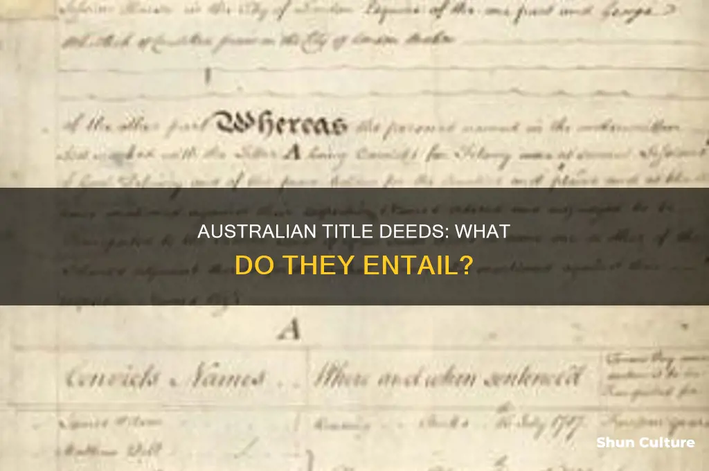 what does a title deed look like australia