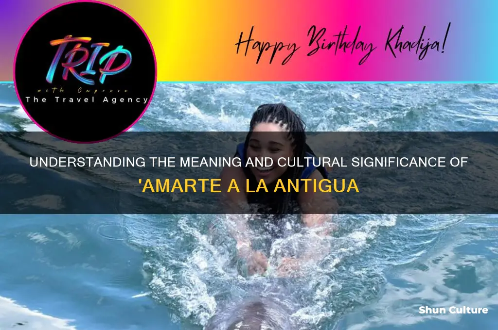 what does amarte a la antigua mean