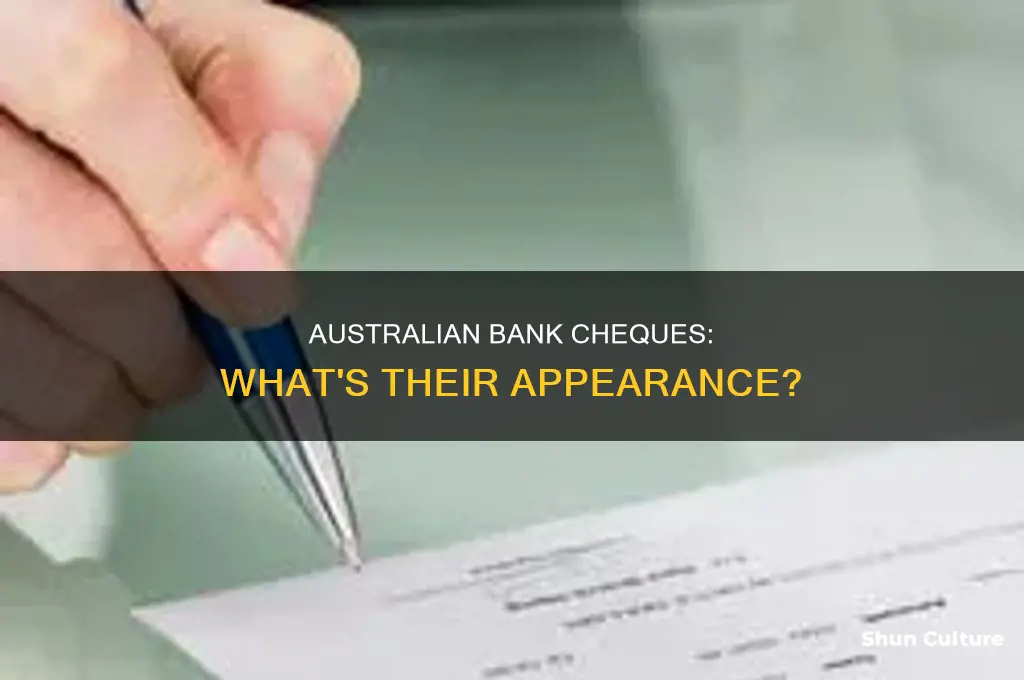 what does an australian bank cheque look like