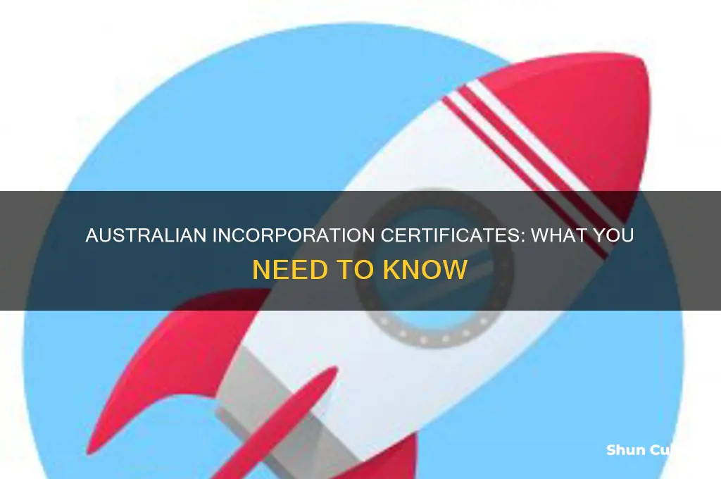 what does an australian certificate of incorporation look like