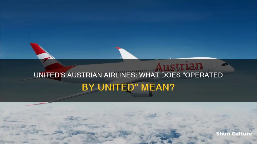 what does austrian airlines operated by united mean