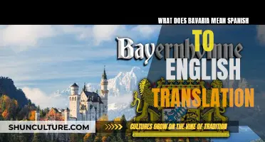 Bavaria's Meaning: Spanish-English Translation Differences Explored