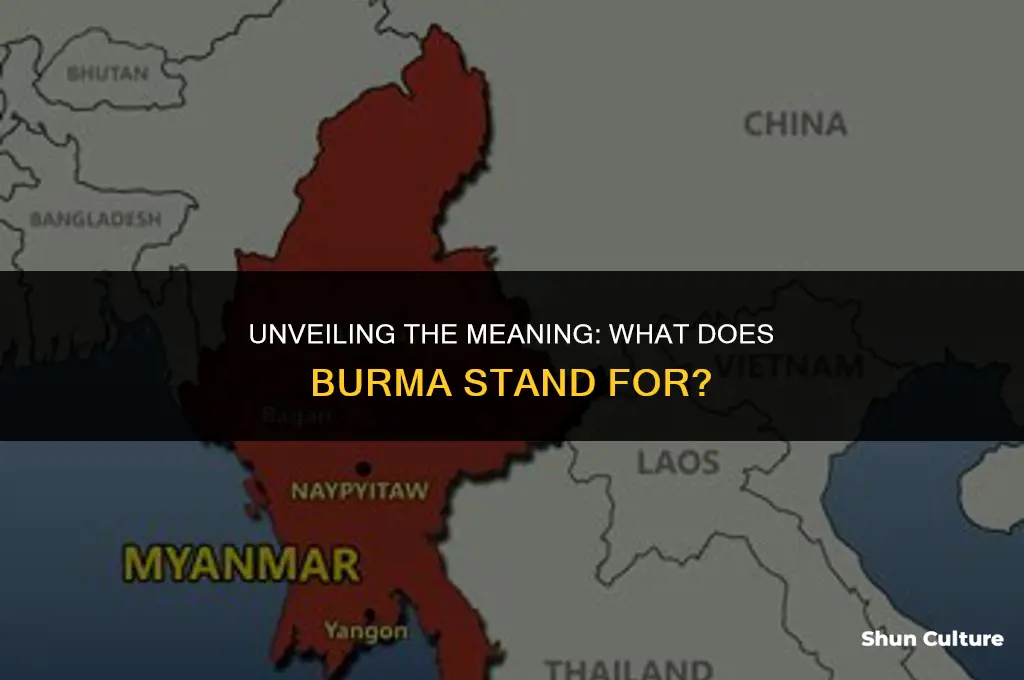 what does burma stand for