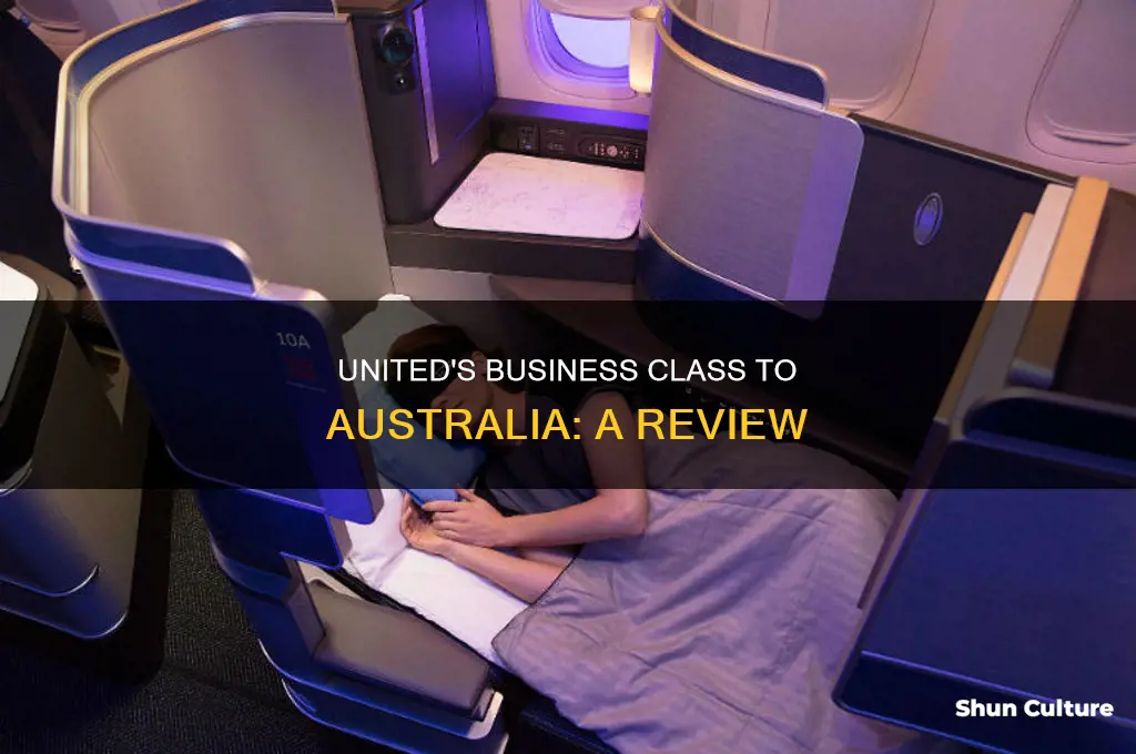 what does business class on united to australia look like