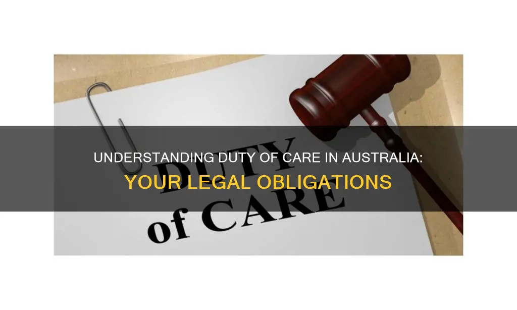 what does duty of care mean australia