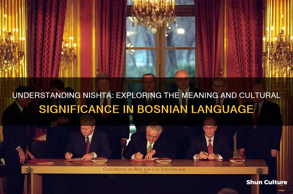 what does nishta mean in bosnian