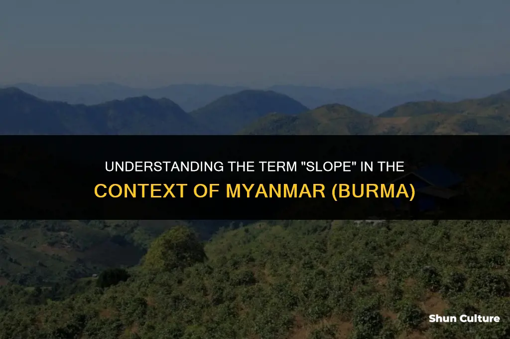 what does slope mean in burma