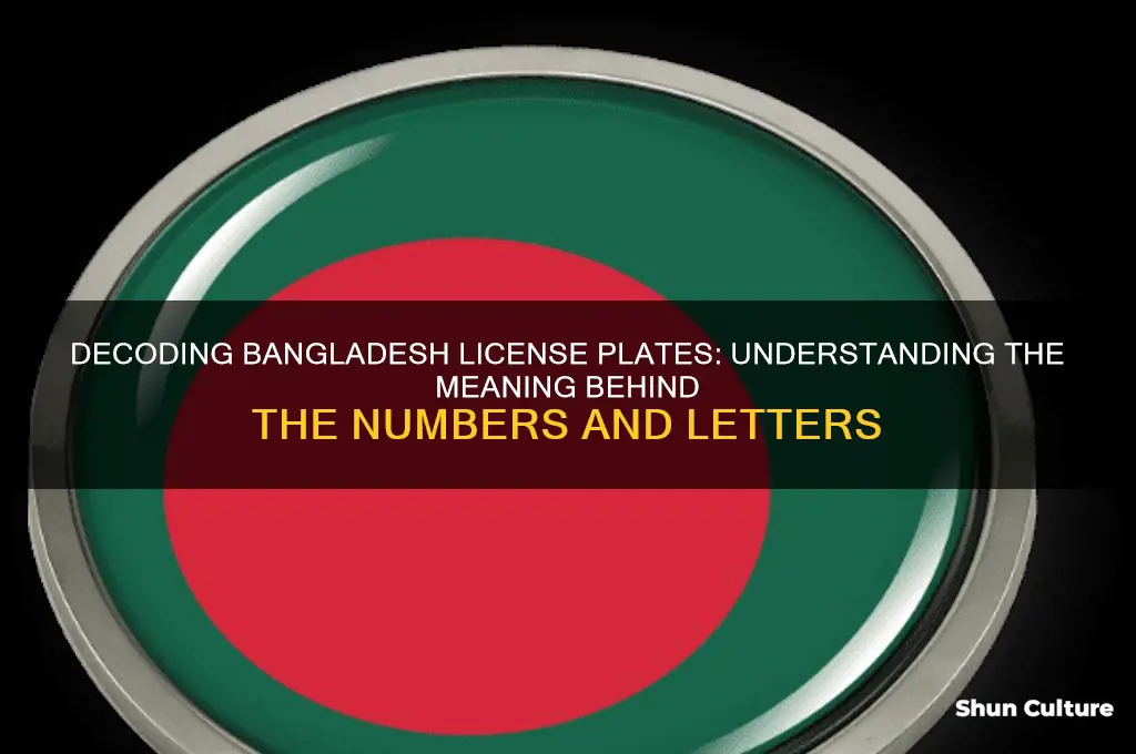 what does the bangladesh license plate say
