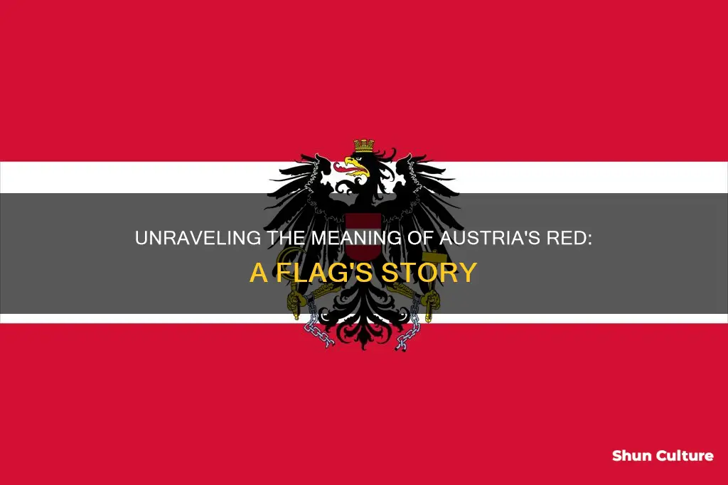 what does the red on austria flag