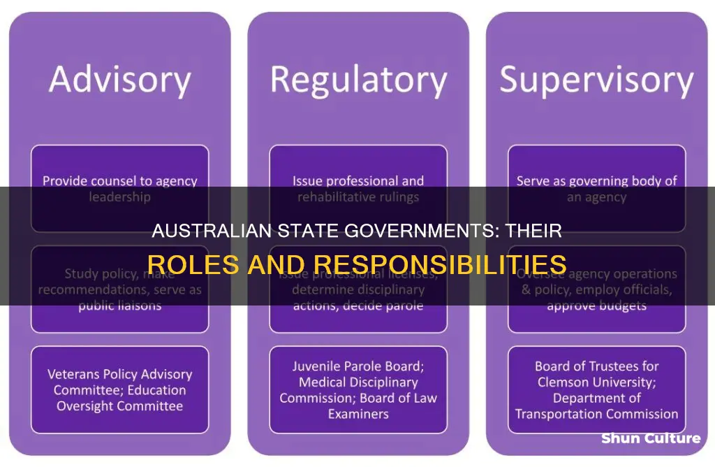 what does the state government take care of in australia