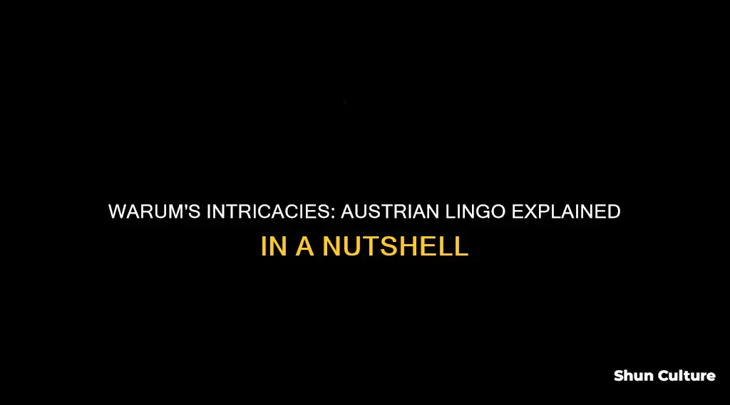 what does warum mean in austrian