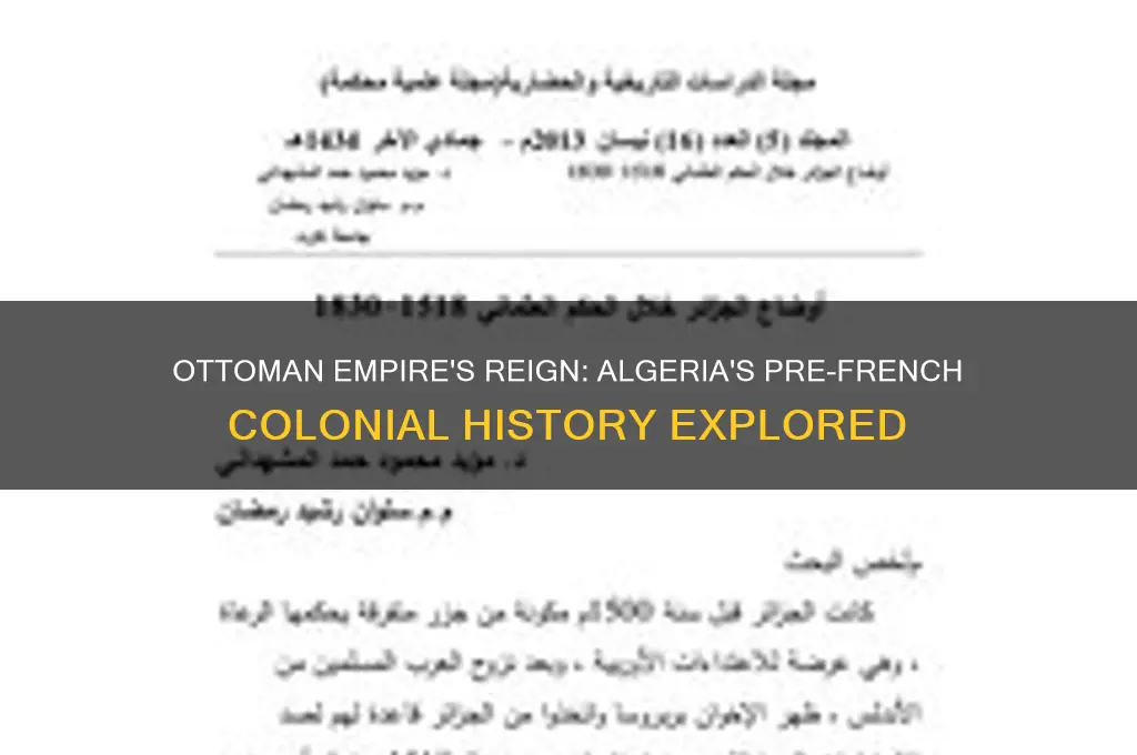 what empire ruled algeria before france
