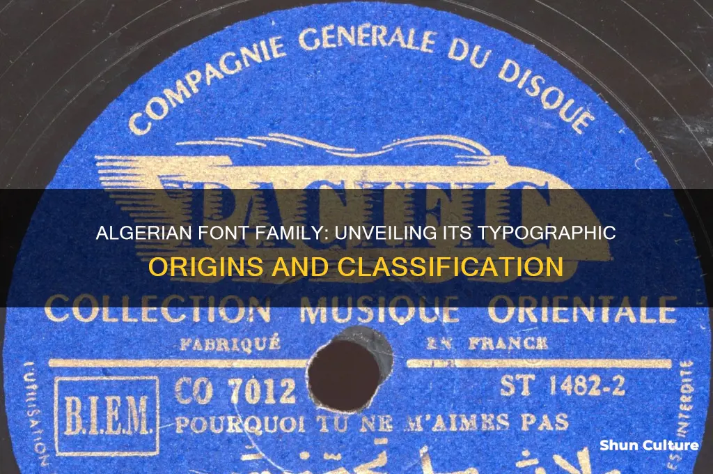 what family of fonts is algerian from