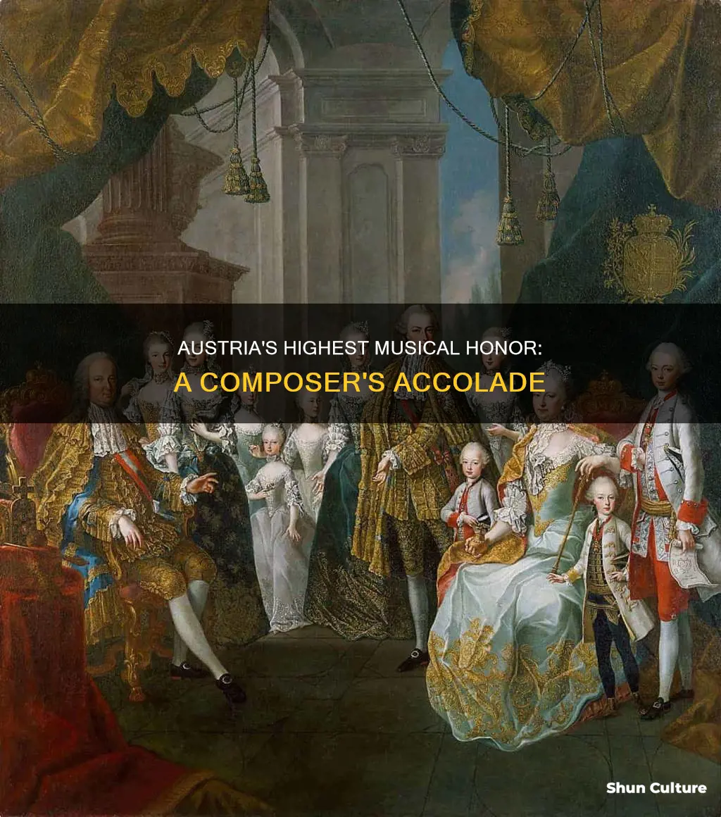 what famous composer was awarded austrias highest musical honor