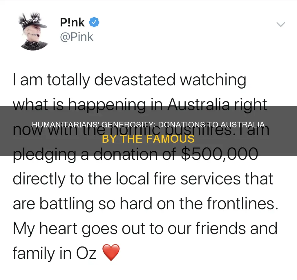 what famous people have donated to australia